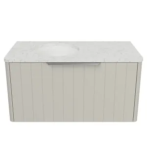 Saba Vanity 900mm Left WG Basin SilkSurface UC Top Wall hung by Timberline, a Vanities for sale on Style Sourcebook