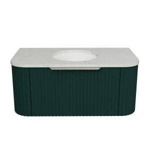 Santos Vanity 900mm Centre WG Basin SilkSurface UC Top Wall hung by Timberline, a Vanities for sale on Style Sourcebook