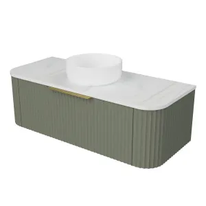 Santos Vanity 1200mm Centre WG Basin SilkSurface AC Top Wall hung by Timberline, a Vanities for sale on Style Sourcebook