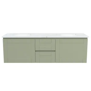 Victoria Vanity 1500mm Double WG Basins SilkSurface UC Top Wall hung by Timberline, a Vanities for sale on Style Sourcebook