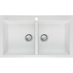 Santorini White Double Bowl Top Mount Aink by Santorini, a Kitchen Sinks for sale on Style Sourcebook