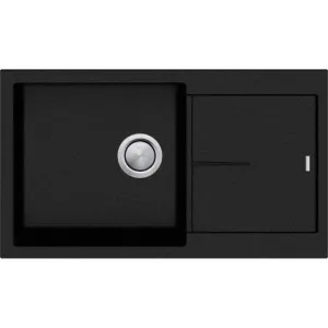 Santorini Black Large Single Bowl Sink With Drainer by Santorini, a Kitchen Sinks for sale on Style Sourcebook