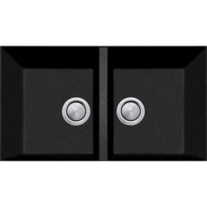 Santorini Black Piccolo Double Bowl Undermount Sink by Santorini, a Kitchen Sinks for sale on Style Sourcebook