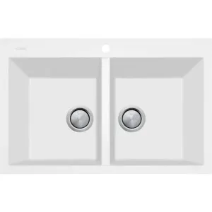 Santorini White Piccolo Double Bowl Topmount Sink by Santorini, a Kitchen Sinks for sale on Style Sourcebook