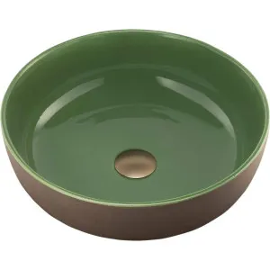 Terzofoco Natural Earth and Sage Green Curved Counter Top Basin by Terzofoco by Oliveri, a Basins for sale on Style Sourcebook
