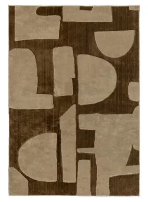 Nezar Brown Geometric Washable Rug by Miss Amara, a Kids Rugs for sale on Style Sourcebook