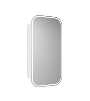 Vienna Frameless LED Shaving Cabinet Matte White 90cm x 45cm by Luxe Mirrors, a Shaving Cabinets for sale on Style Sourcebook