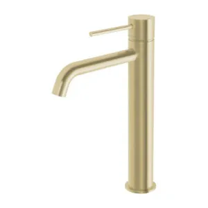 Vivid Slimline Hob Tall/Vessel Basin Mixer (Curved Spout) 6Star Brushed Lead Free In Gold By Phoenix by PHOENIX, a Bathroom Taps & Mixers for sale on Style Sourcebook