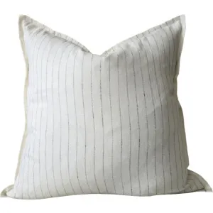 Piper Linen Cotton Cushion 55cm Square - Dotted Line Brown by null, a Cushions, Decorative Pillows for sale on Style Sourcebook