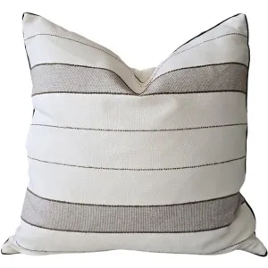 Autumn Haven Cushion 55cm Square - Striped Dark Chocolate by null, a Cushions, Decorative Pillows for sale on Style Sourcebook