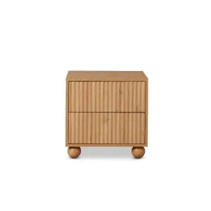 Deven Ball Feet Bedside Table - Natural - Mocka by Mocka., a Side Table for sale on Style Sourcebook