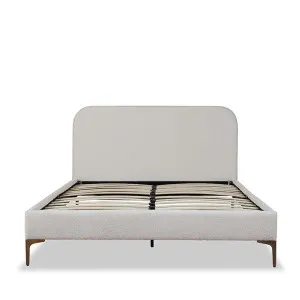 Riley Boucle Queen Bed - Cream - Mocka by Mocka., a Beds & Bed Frames for sale on Style Sourcebook