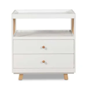 Aspen Change Table with Drawers - White/Natural - Mocka by Mocka., a Changing Tables for sale on Style Sourcebook