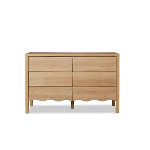 Malena Six Drawer - Natural - Mid Wood Look - Mocka by Mocka., a Dressers & Chests of Drawers for sale on Style Sourcebook