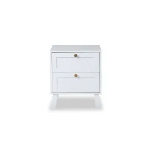 Genevieve Bedside Table - White - Mocka by Mocka., a Side Table for sale on Style Sourcebook