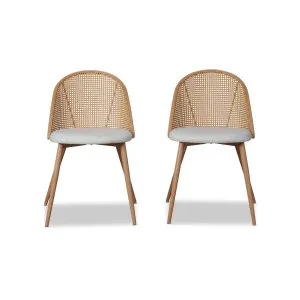 Avila Dining Chair - Set of 2 - Natural - Mid Wood Look - Mocka by Mocka., a Dining Chairs for sale on Style Sourcebook