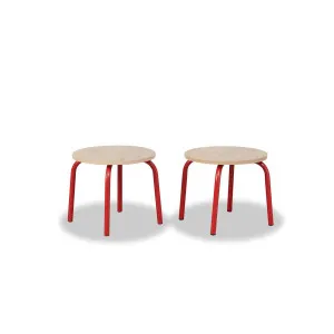 Mini Brixton Stool - Set of Two - Red - Mocka by Mocka., a Stools for sale on Style Sourcebook
