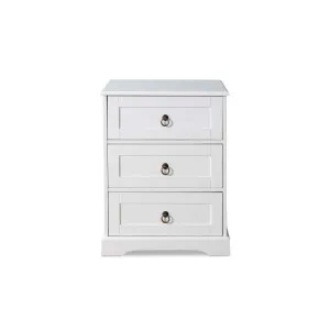 Hamptons Bedside Table - White - Mocka by Mocka., a Side Table for sale on Style Sourcebook