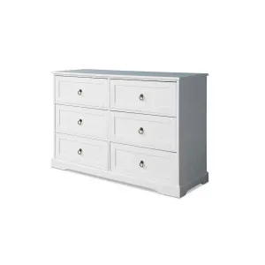 Hamptons Six Drawer - Wide - White - Mocka by Mocka., a Dressers & Chests of Drawers for sale on Style Sourcebook