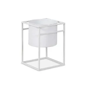Brent Metal Plant Stand White - Short - Mocka by Mocka., a Decorative Accessories for sale on Style Sourcebook
