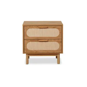 Canyon Two Drawer Bedside Table - Mid Wood Look - Mocka by Mocka., a Dressers & Chests of Drawers for sale on Style Sourcebook
