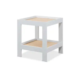 Georgia Side Table - Square - White/Natural - Mocka by Mocka., a Side Table for sale on Style Sourcebook