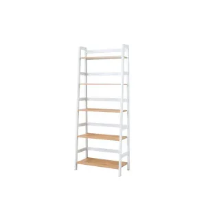 Porto Five Shelves - White - White/Natural - Mocka by Mocka., a Wall Shelves & Hooks for sale on Style Sourcebook