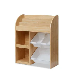 Theo Kids Bookshelf and Tub Organiser - Light Wood Look - Mocka by Mocka., a Wall Shelves & Hooks for sale on Style Sourcebook