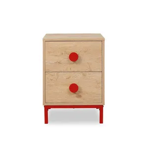 Spotty Bedside Table - Red - Mocka by Mocka., a Side Table for sale on Style Sourcebook