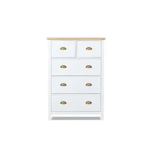 Hastings Tallboy - White/Natural - Mocka by Mocka., a Dressers & Chests of Drawers for sale on Style Sourcebook