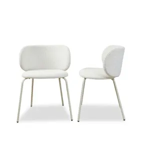 Willa Curved Dining Chair - Set of Two - Cream - Mocka by Mocka., a Dining Chairs for sale on Style Sourcebook
