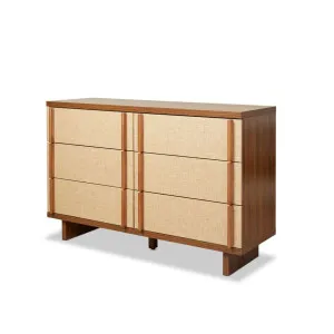 Minato Textured Six Drawer - Walnut - Mocka by Mocka., a Dressers & Chests of Drawers for sale on Style Sourcebook