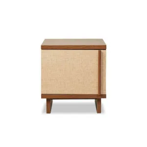 Minato Textured Bedside Table - Walnut - Mocka by Mocka., a Side Table for sale on Style Sourcebook