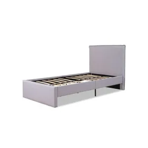 Peyton King Single Bed - Light Grey - Mocka by Mocka., a Beds & Bed Frames for sale on Style Sourcebook