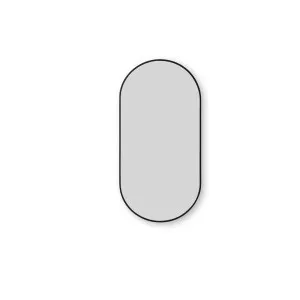 Rony Metal Pill Shaped Mirror - Black - Mocka by Mocka., a Mirrors for sale on Style Sourcebook