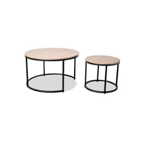 Vigo Nesting Coffee Tables - Black - Black/Natural - Mocka by Mocka., a Coffee Table for sale on Style Sourcebook