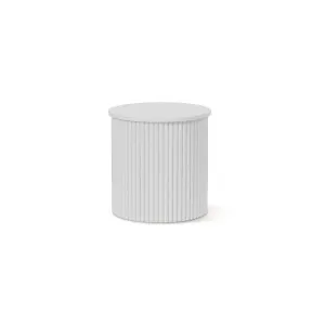 Eve Drum Side Table - White - Mocka by Mocka., a Side Table for sale on Style Sourcebook