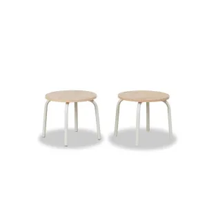 Mini Brixton Stool - Set of Two - Cream - Mocka by Mocka., a Stools for sale on Style Sourcebook