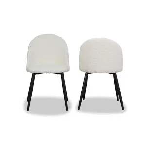 Londyn Dining Chairs - Set of 2 - Cream Boucle - Mocka by Mocka., a Dining Chairs for sale on Style Sourcebook