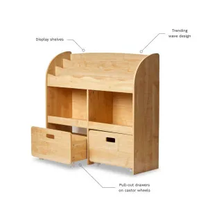 Theo Kids Bookshelf and Toy Drawer Organiser - Light Wood Look - Mocka by Mocka., a Dressers & Chests of Drawers for sale on Style Sourcebook