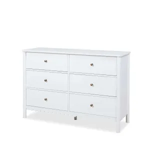 Maisie Scalloped Six Drawer - White - Mocka by Mocka., a Dressers & Chests of Drawers for sale on Style Sourcebook