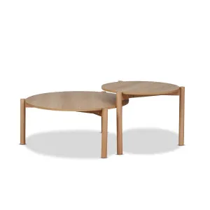 Blair Round Nesting Coffee Tables - Mid Wood Look - Mocka by Mocka., a Coffee Table for sale on Style Sourcebook