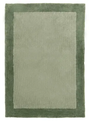 Lila Green Bordered Shag Rug by Miss Amara, a Contemporary Rugs for sale on Style Sourcebook