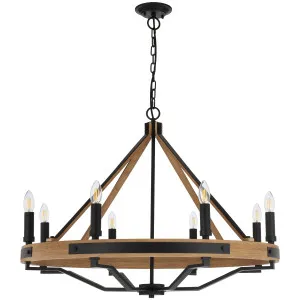 Telbix Darien 8 Light Pendant Ash Wood by Telbix, a Pendant Lighting for sale on Style Sourcebook