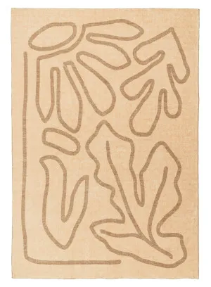 Nihal Beige Hand Drawn Washable Rug by Miss Amara, a Contemporary Rugs for sale on Style Sourcebook