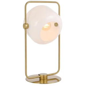 Telbix Rocha Table Lamp Antique Gold and Opal by Telbix, a Table & Bedside Lamps for sale on Style Sourcebook