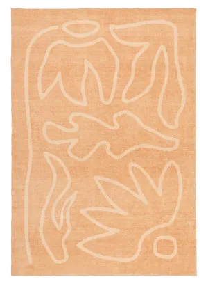 Berta Peach Hand Drawn Washable Rug by Miss Amara, a Contemporary Rugs for sale on Style Sourcebook