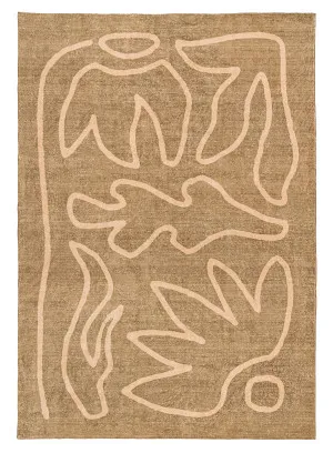 Bruna Brown Hand Drawn Washable Rug by Miss Amara, a Other Rugs for sale on Style Sourcebook