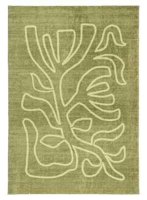 Shandi Green Hand Drawn Washable Rug by Miss Amara, a Other Rugs for sale on Style Sourcebook