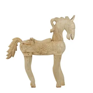 Wood Horse on Stand Large by Florabelle Living, a Statues & Ornaments for sale on Style Sourcebook